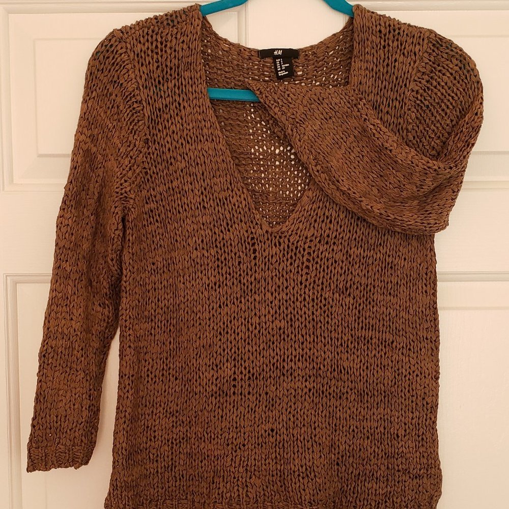 H&M Green-Gray Oversized Sweater Size S